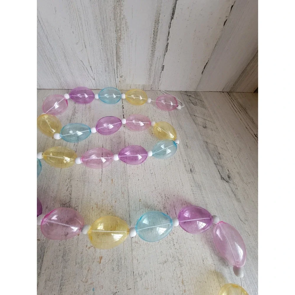 Easter plastic bubble egg garland pastel spring home decor figure